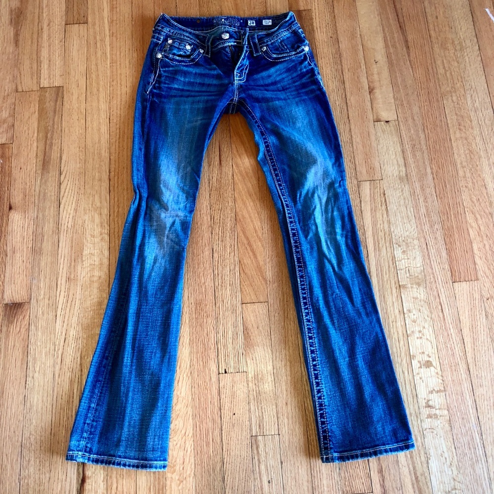 Classic embellished bootcut jeans